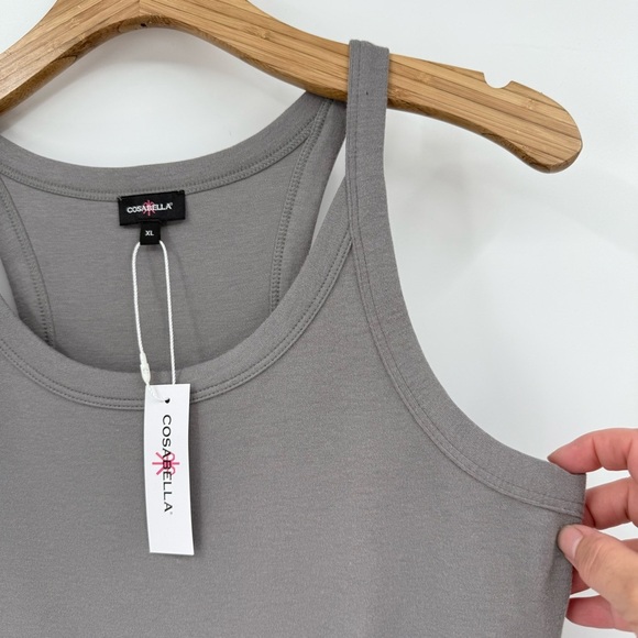 Cosabella Michi Tank Teddy Bodysuit Lounge in Gray Size XL - Picture 6 of 12